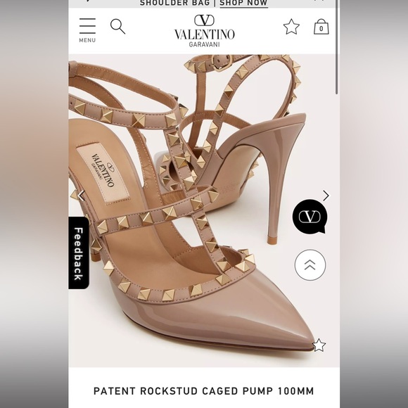 Valentino PATENT ROCKSTUD CAGED PUMP - Picture 2 of 7